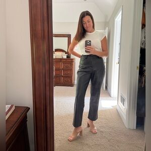 Madewell Faux Leather The Perfect Vintage Straight Jean SIZE 30 - LIKE NEW